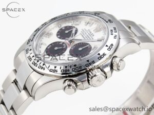 Rolex Daytona 116509 Clean 1:1 Best Edition White Dial Arabic Markers on SS Bracelet SA4130 V2 - Image 8