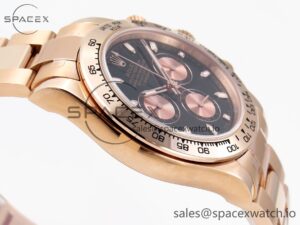 Rolex Daytona 116505 KING 1:1 Best Edition Black/RG Dial on RG Bracelet SA4130 - Image 8