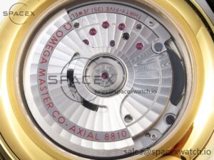 Omega De Ville Power Reserve YG MKF 1:1 Best Edition Black Dial on Black Leather Strap A8810 - Image 18