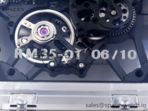 Richard Mille RM035 Transparent SONIC Best Edition Skeleton Dial on Black Nylon Strap Clone RMUL2 - Image 20