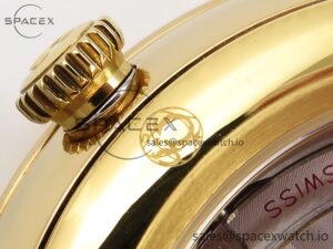 Omega De Ville Date YG MKF 1:1 Best Edition White Textured Dial Roman Marker on Brown Leather Strap A8800 - Image 22