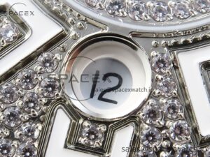 Franck Muller Vanguard SS Full Diamonds ABF Best Edition Diamonds White Dial on Diamonds Bracelet A2824 - Image 10