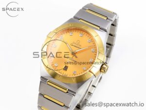 Omega Constellation 39mm SS/RG ASWF 1:1 Best Edition White Diamonds Dial on SS/RG Bracelet A8800 - Image 4