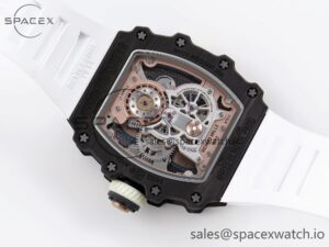 Richard Mille RM21-01 RG Tourbillon RMF Best Edition Skeleton Dial on White Rubber Strap - Image 17