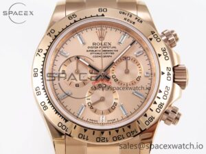 Rolex Daytona 116505 RG OMF Best Edition RG Crystal Dial on RG Bracelet A7750 (Slim Movement) - Image 2