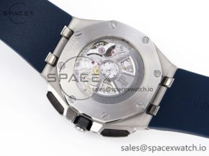 Audermars Piguet Royal Oak Offshore 44mm SS Bezel APF 1:1 Best Edition Blue/Silver Dial on Blue Rubber Strap A4401 - Image 17