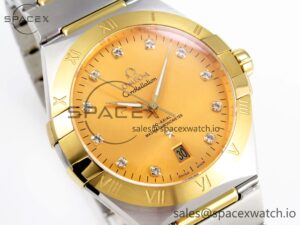 Omega Constellation 39mm SS/RG ASWF 1:1 Best Edition White Diamonds Dial on SS/RG Bracelet A8800 - Image 3