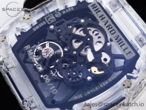 Richard Mille RM035 Transparent SONIC Best Edition Skeleton Dial on Black Nylon Strap Clone RMUL2 - Image 22