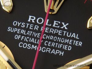 Rolex Daytona 116518 APSF 1:1 Best Edition Black/YG Dial on Oysterflex Rubber Strap SH4130 $808.00 - Image 9