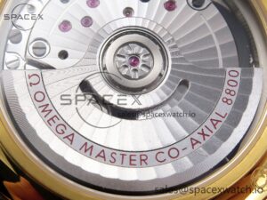 Omega De Ville Date YG MKF 1:1 Best Edition White Textured Dial Roman Marker on Brown Leather Strap A8800 - Image 17