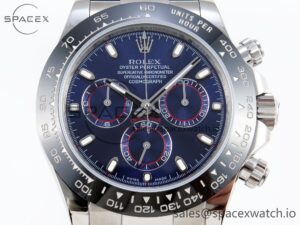 Rolex Daytona 116519 SS OMF Best Edition Blue Dial on Oysterflex Strap A7750 (Slim Movement) - Image 2