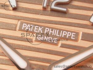 PATEK PHILIPPE NAUTILUS 7118 LADIES RG PPF 1:1 BEST EDITION RG DIAL DIAMONDS BEZEL ON RG BRACELET 324CS - Image 9