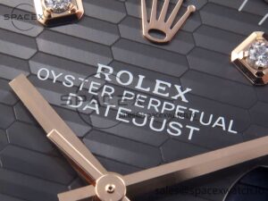 Rolex DateJust 36 SS/RG 126231 VSF 1:1 Best Edition 904L Steel Gray Textured Diamonds Dial on Jubilee Bracelet VS3235 - Image 9