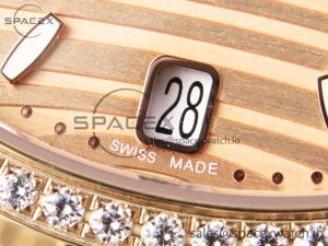 PATEK PHILIPPE NAUTILUS 7118 LADIES RG PPF 1:1 BEST EDITION RG DIAL DIAMONDS BEZEL ON RG BRACELET 324CS - Image 10