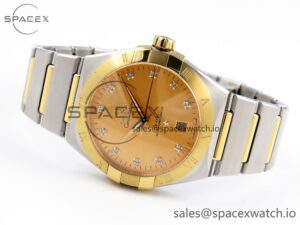 Omega Constellation 39mm SS/RG ASWF 1:1 Best Edition White Diamonds Dial on SS/RG Bracelet A8800 - Image 5