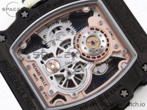 Richard Mille RM21-01 RG Tourbillon RMF Best Edition Skeleton Dial on White Rubber Strap - Image 18