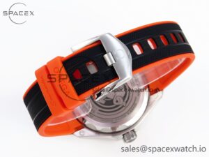 Omega SEAMASTER PLANET OCEAN 6000M ULTRA DEEP 45.5MM SS TF 1:1 BEST EDITION GRAY DIAL ORANGE BEZEL ON RUBBER STRAP A2824 - Image 14