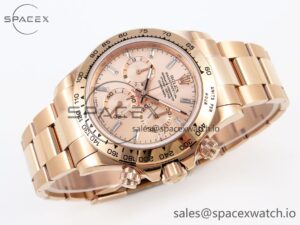 Rolex Daytona 116505 RG OMF Best Edition RG Crystal Dial on RG Bracelet A7750 (Slim Movement) - Image 6