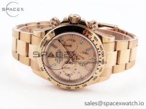 Rolex Daytona 116505 RG OMF Best Edition RG Crystal Dial on RG Bracelet A7750 (Slim Movement) - Image 5