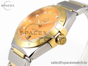 Omega Constellation 39mm SS/RG ASWF 1:1 Best Edition White Diamonds Dial on SS/RG Bracelet A8800 - Image 7
