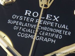 Rolex Daytona 116508 KING 1:1 Best Edition Black/YG Diamonds Dial on YG Bracelet SA4130 - Image 9