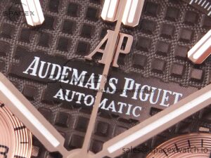 Audermars Piguet Royal Oak Chrono 26331 RG IPF 1:1 Best Edition Brown/RG Dial on RG Bracelet A7750 - Image 9