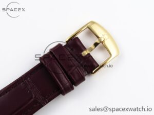 Omega De Ville Power Reserve YG MKF 1:1 Best Edition White Dial on Brown Leather Strap A8810 - Image 26