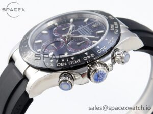 Rolex Daytona 116519 SS OMF Best Edition Blue Dial on Oysterflex Strap A7750 (Slim Movement) - Image 7