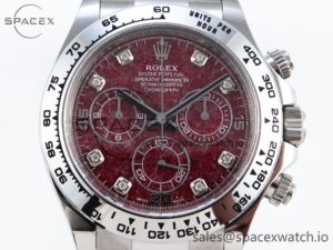 Rolex Daytona 116509 Clean 1:1 Best Edition 904L SS Case Garnet Dial on Oysterflex Rubber Strap A4130 - Image 2