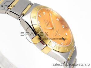 Omega Constellation 39mm SS/RG ASWF 1:1 Best Edition White Diamonds Dial on SS/RG Bracelet A8800 - Image 8