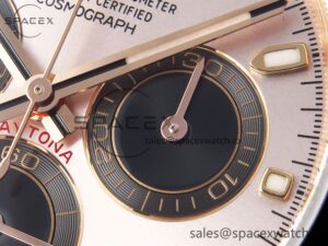 Rolex Daytona 116515 Clean 1:1 Best Edition Silver Dial RG Markers on Oysterflex Strap SA4130 V2 - Image 10
