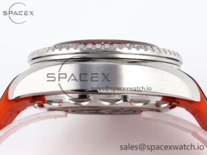 Omega SEAMASTER PLANET OCEAN 6000M ULTRA DEEP 45.5MM SS TF 1:1 BEST EDITION GRAY DIAL ORANGE BEZEL ON RUBBER STRAP A2824 - Image 12