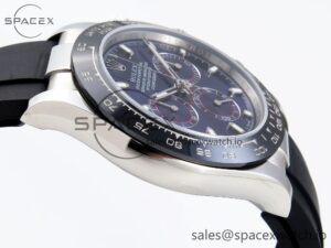 Rolex Daytona 116519 SS OMF Best Edition Blue Dial on Oysterflex Strap A7750 (Slim Movement) - Image 8