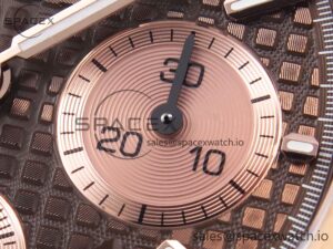 Audermars Piguet Royal Oak Chrono 26331 RG IPF 1:1 Best Edition Brown/RG Dial on RG Bracelet A7750 - Image 10