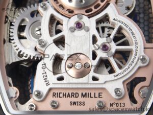 Richard Mille RM21-01 RG Tourbillon RMF Best Edition Skeleton Dial on White Rubber Strap - Image 21