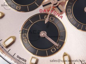 Rolex Daytona 116515 Clean 1:1 Best Edition Silver Dial RG Markers on Oysterflex Strap SA4130 V2 - Image 11