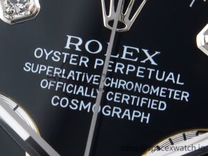 Rolex Daytona 116509 SS OMF Best Edition Black Diamonds Dial on SS Bracelet A7750 (Slim Movement) - Image 9