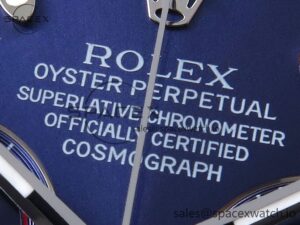 Rolex Daytona 116519 SS OMF Best Edition Blue Dial on Oysterflex Strap A7750 (Slim Movement) - Image 9