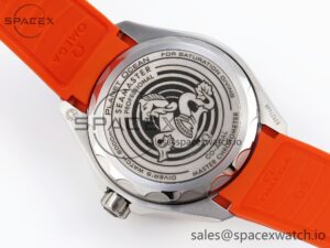Omega SEAMASTER PLANET OCEAN 6000M ULTRA DEEP 45.5MM SS TF 1:1 BEST EDITION GRAY DIAL ORANGE BEZEL ON RUBBER STRAP A2824 - Image 15