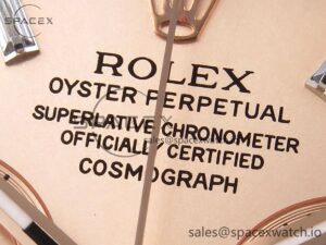 Rolex Daytona 116505 RG OMF Best Edition RG Crystal Dial on RG Bracelet A7750 (Slim Movement) - Image 9