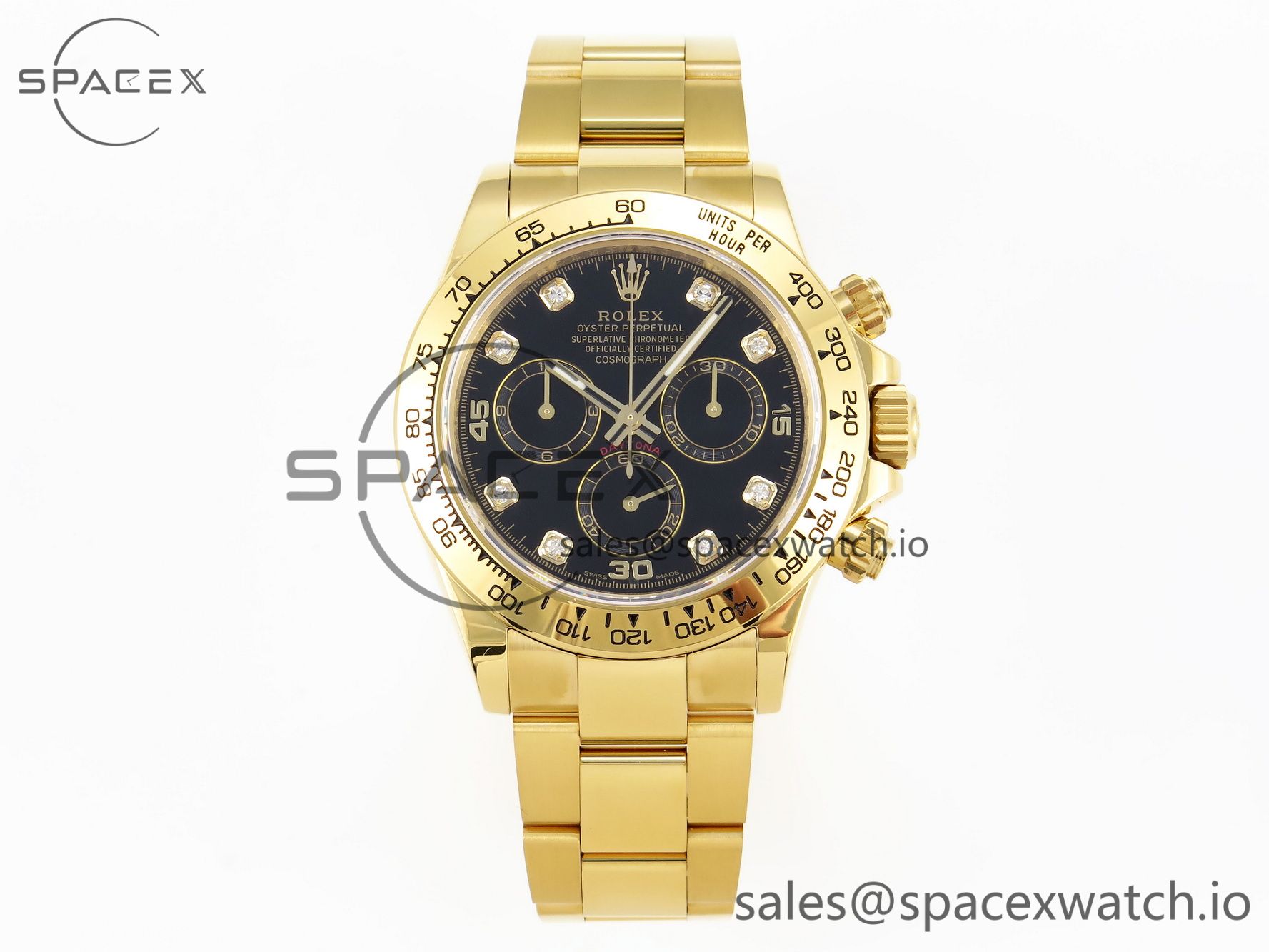 IMG_0073 Rolex Daytona 116508 KING 1:1 Best Edition Black Diamonds Dial on YG Bracelet SA4130 - Image 1