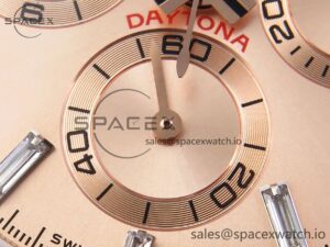 Rolex Daytona 116505 RG OMF Best Edition RG Crystal Dial on RG Bracelet A7750 (Slim Movement) - Image 11