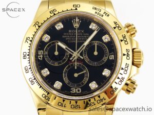 Rolex Daytona 116508 KING 1:1 Best Edition Black Diamonds Dial on YG Bracelet SA4130 - Image 2