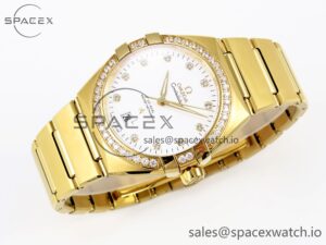 Omega Constellation 39mm YG Diamonds Bezel ASWF 1:1 Best Edition White Diamonds Dial on YG Bracelet A8801 - Image 6