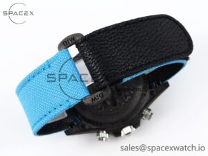 Rolex Daytona DIW Carbon Case and Bezel DIWF Edition White/Blue Dial on Blue Nylon Strap A7750 - Image 15