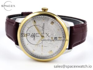 Omega De Ville Power Reserve YG MKF 1:1 Best Edition White Dial on Brown Leather Strap A8810 - Image 5