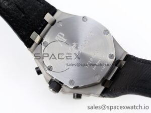 Audermars Piguet Royal Oak Offshore 42mm SS APF 1:1 Best Edition Black Dial Orange Markers on Black Leather Strap A7750 - Image 17