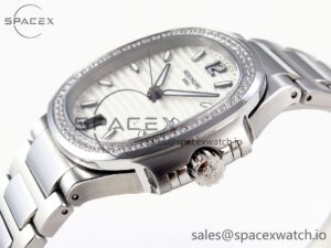 PATEK PHILIPPE NAUTILUS 7118 LADIES SS PPF 1:1 BEST EDITION WHITE DIAL DIAMONDS BEZEL ON SS BRACELET 324CS - Image 7