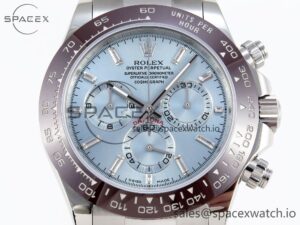 Rolex Daytona 116506 SS OMF Best Edition Ice Blue Crystal Dial on SS Bracelet A7750 (Slim Movement) - Image 2