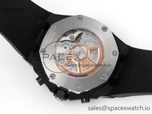 Audermars Piguet Royal Oak Offshore 42mm Black Ceramic APF 1:1 Best Edition Black Textured Dial on Black Rubber Strap A4404 - Image 15